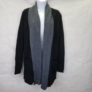 Babaton Aritzia Cardigan Women's XS Merino Wool Open Front Sweater Charcoal Grey